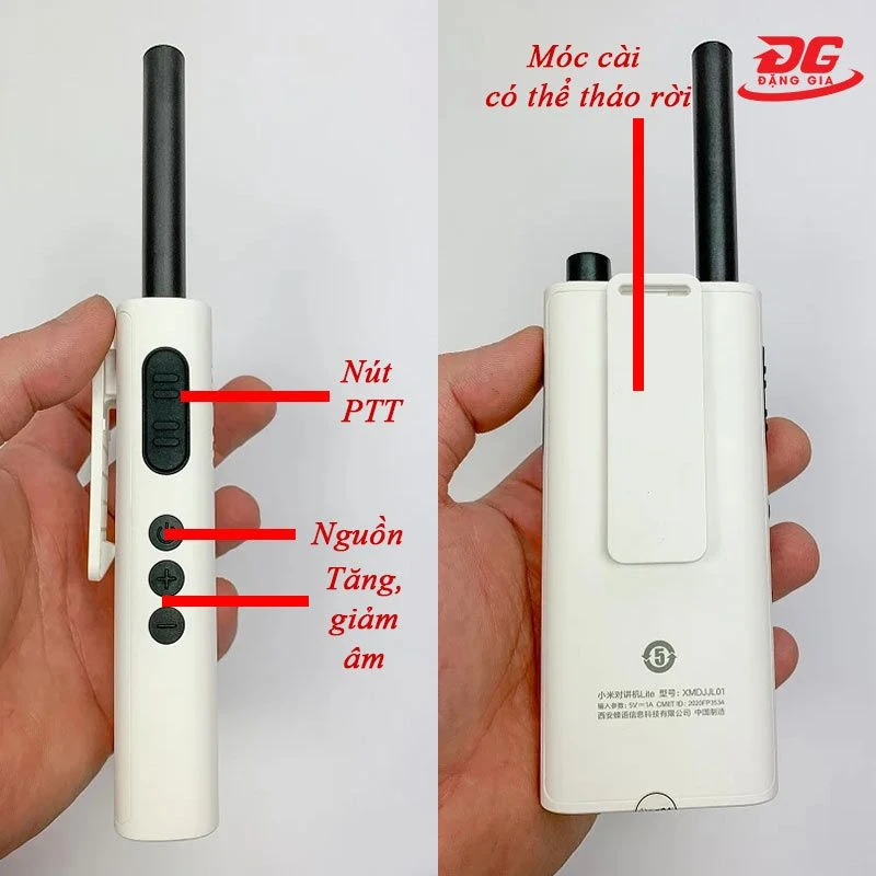 Cấu tạo bộ đàm Xiaomi Walkie Talkie Lite
