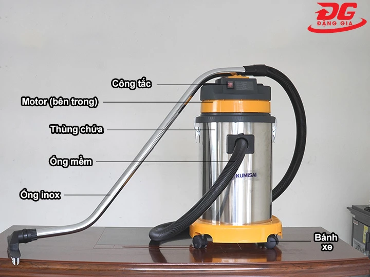 Cấu tạo máy hút bụi hút nước Kumisai KMS30