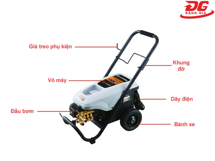Cấu tạo máy xịt rửa cao áp Lutian LT-16MD