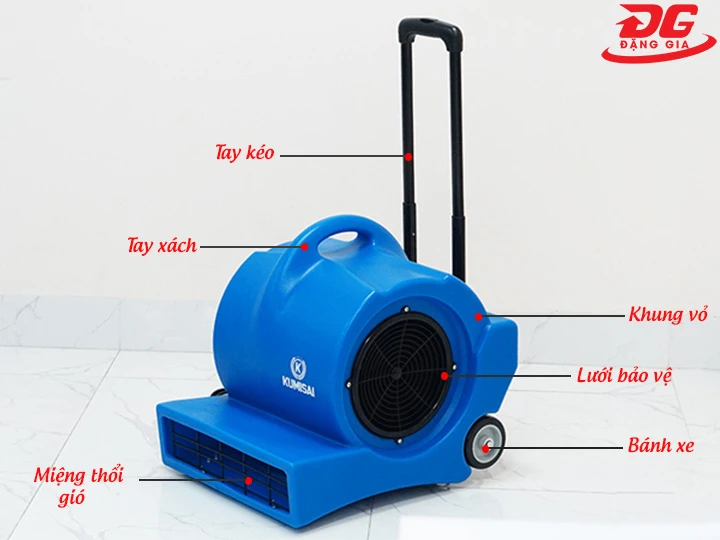 Quạt sấy thảm công nghiệp Kumisai KMS 900