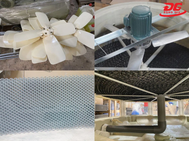 Một số bộ phận của tháp giải nhiệt Kumisai KMS 225RT