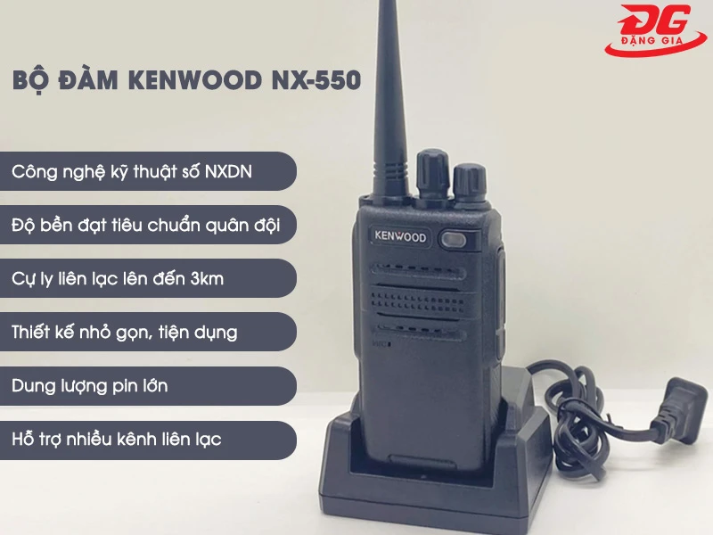 6 Đặc điểm nổi bật của máy bộ đàm Kenwood NX - 550