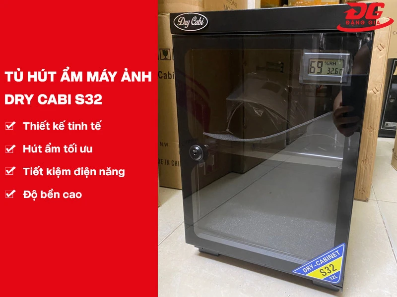 tủ chống ẩm máy ảnh Dry Cabi S32