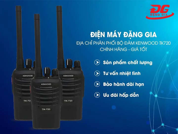Bộ đàm Kenwood TK 720 phân phối tại Đặng Gia