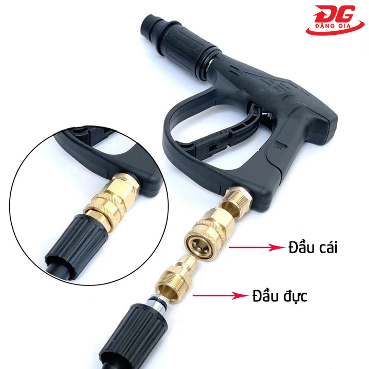 Đầu đực, đầu cái khớp nối nhanh súng rửa xe