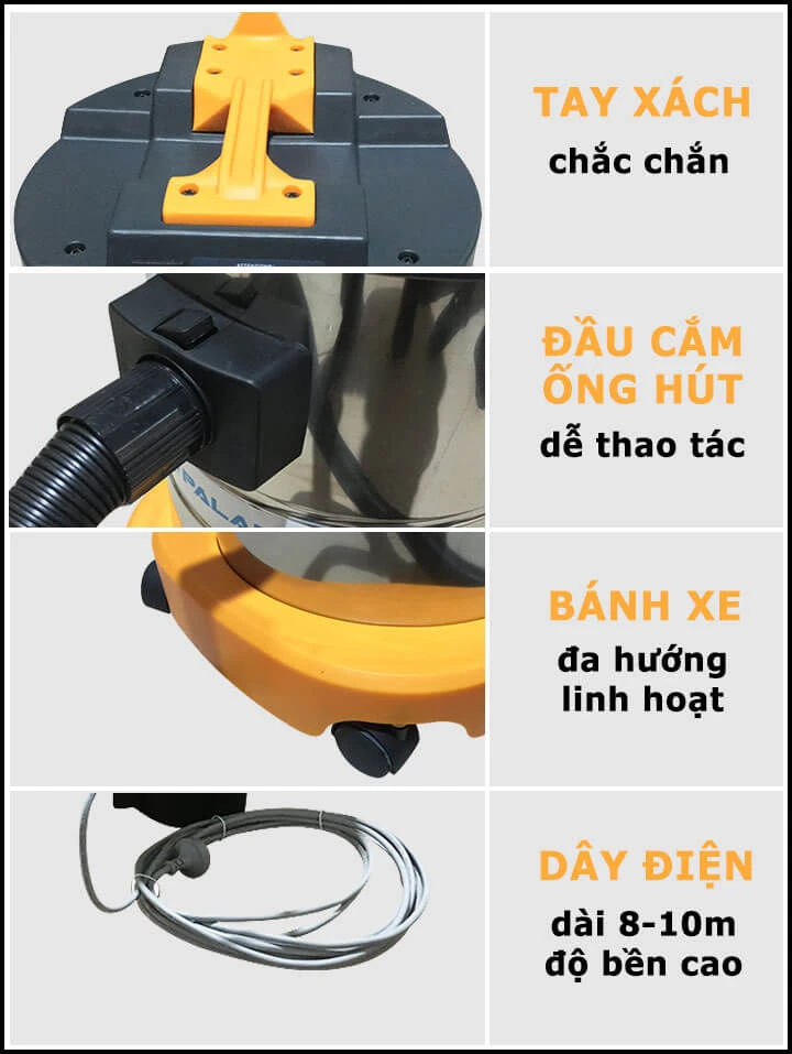bộ phận của máy hút bụi Palada PD30