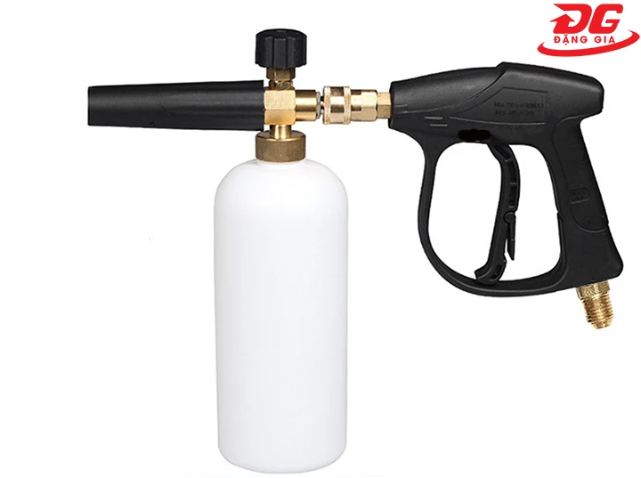 Đầu súng rửa xe cao áp nối súng phun xịt rửa xe với bình phun bọt tuyết