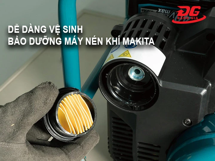 máy nén khí Makita dễ vệ sinh, bảo dưỡng