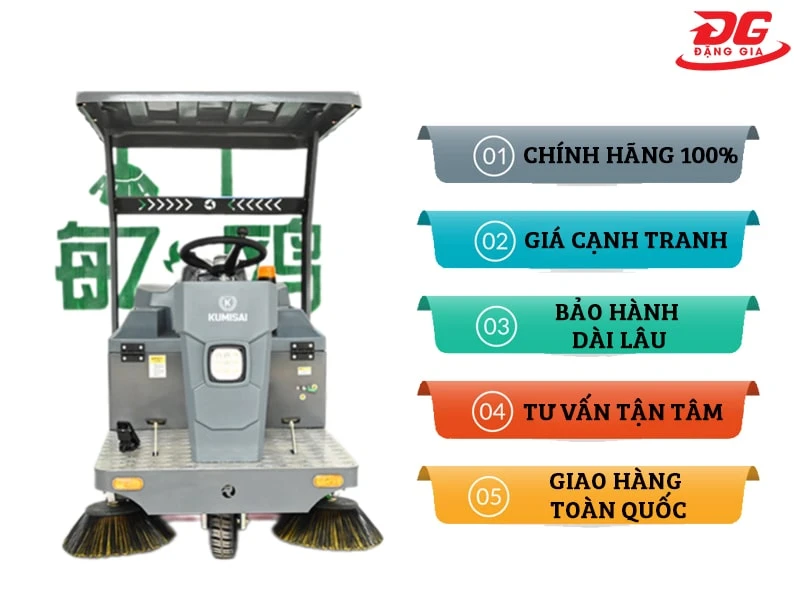 bán xe quét rác ngồi lái Kumisai KMS 160E