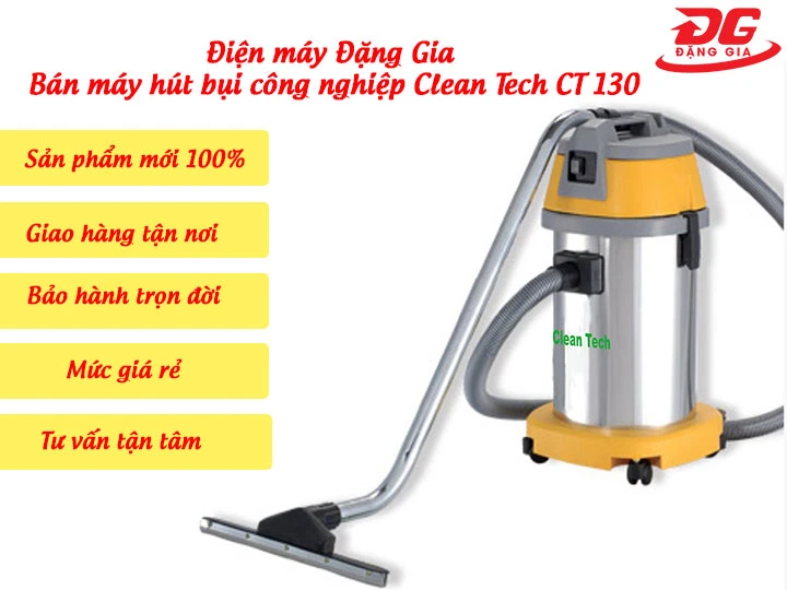 giá máy hút bụi công nghiệp Clean Tech CT 130
