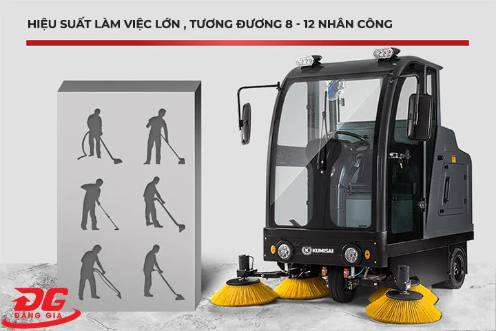 máy quét rác ngồi lái Kumisai KMS S10