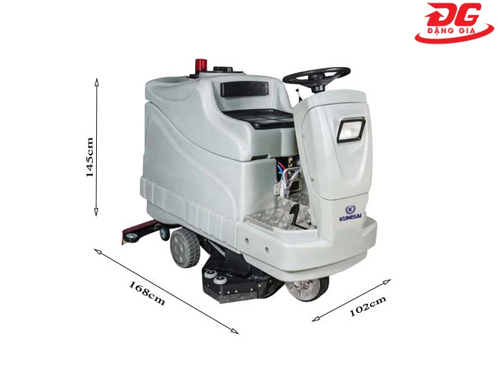Kích thước máy chà sàn ngồi lái Kumisai KMS 2007