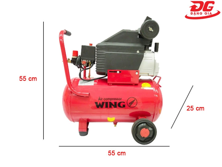 Máy nén khí đầu liền Wing TM-0.1/8 kích thước gọn nhẹ