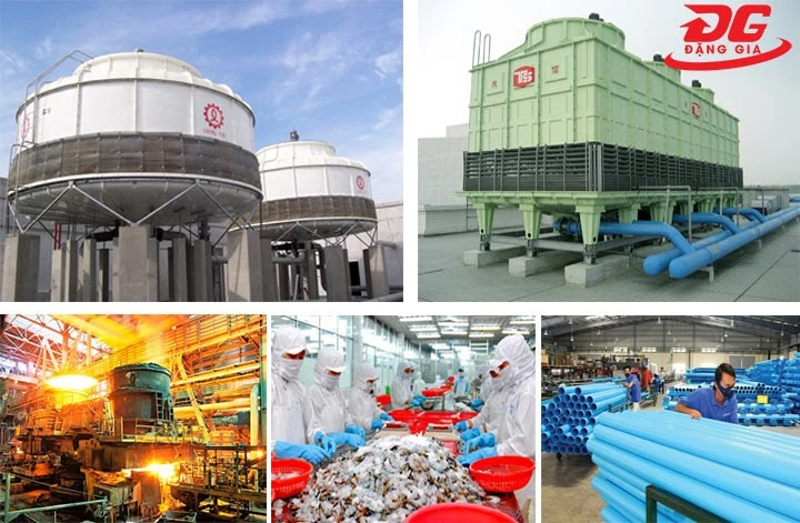 Tháp giải nhiệt lắp đặt & dùng trong nhiều lĩnh vực