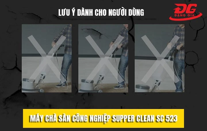 Một số lưu ý khi sử dụng sản phẩm chà sàn Supper Clean SC 523