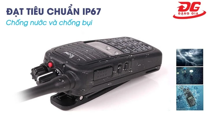 Bộ đàm iCom IC V88 có khả năng chống nước và bụi bẩn
