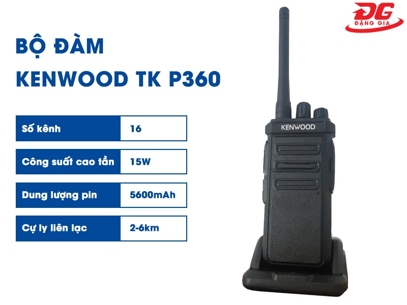 Thông số máy bộ đàm chính hãng Kenwood TK P360