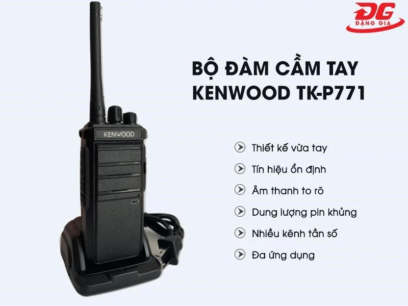 Bộ đàm Kenwood TK-P771 thiết kế nhỏ gọn, tín hiệu truyền tải tốt