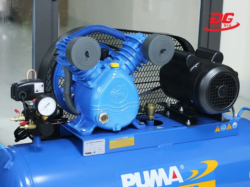 Motor và đầu nén 2 piston của máy