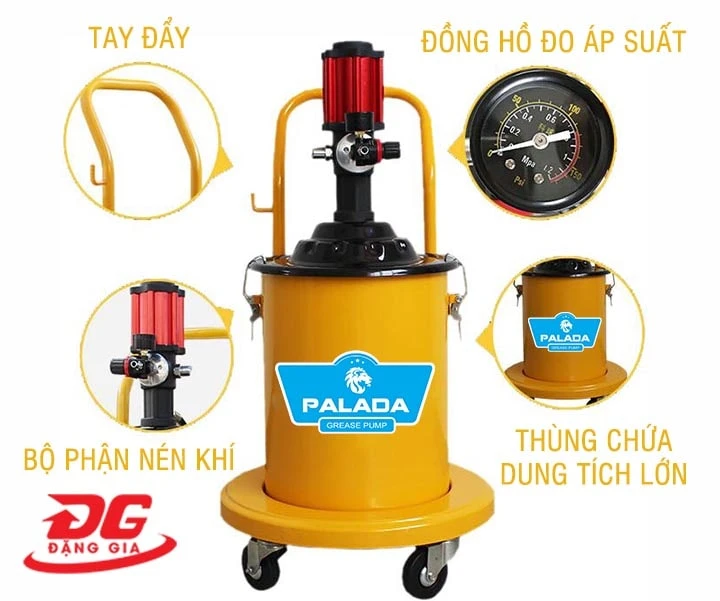 Ưu điểm máy bơm mỡ khí nén Palada PD-100