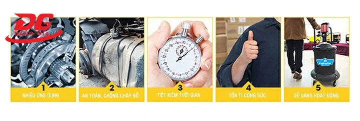 Máy bơm mỡ khí nén Palada PD-200 có nhiều ưu điểm