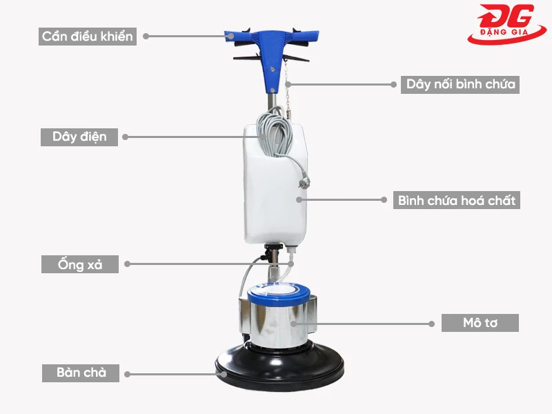Cấu tạo máy chà sàn giặt thảm Camry BF522