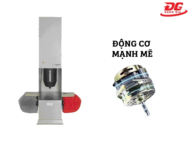 Động cơ mạnh mẽ, êm của máy đánh giày Silroad CX-1016D2