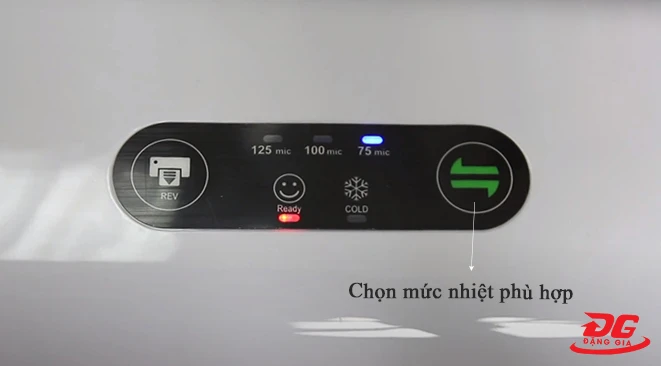 Chọn mức nhiệt phù hợp để ép