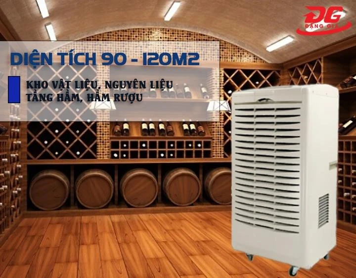 máy hút ẩm Kumisai KMS-90LD sử dụng cho diện tích 90 - 120m2