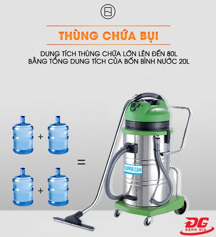 Máy hút bụi công nghiệp Supper Clean AC803