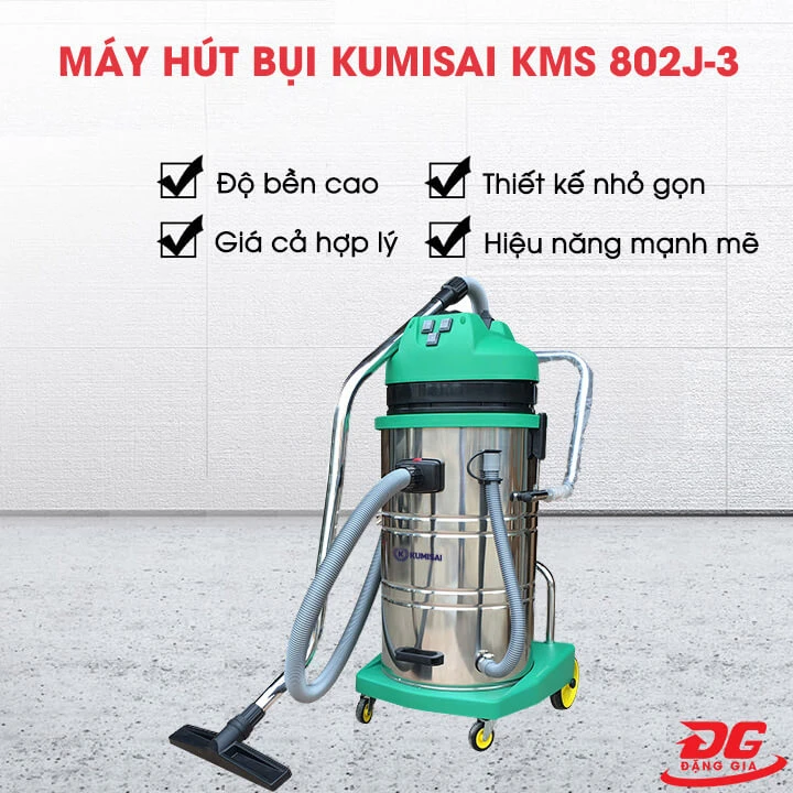 Máy hút bụi công nghiệp công suất lớn Kumisai KMS802J-3