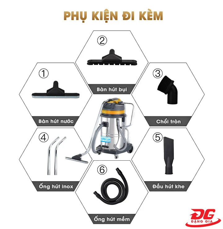 Máy hút bụi công suất lớn Supper Clean CB60-2Q