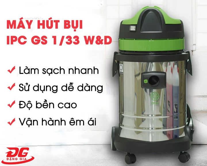 Máy hút bụi khô ướt IPC GS 1/33 W&D sở hữu nhiều ưu điểm thu hút người dùng