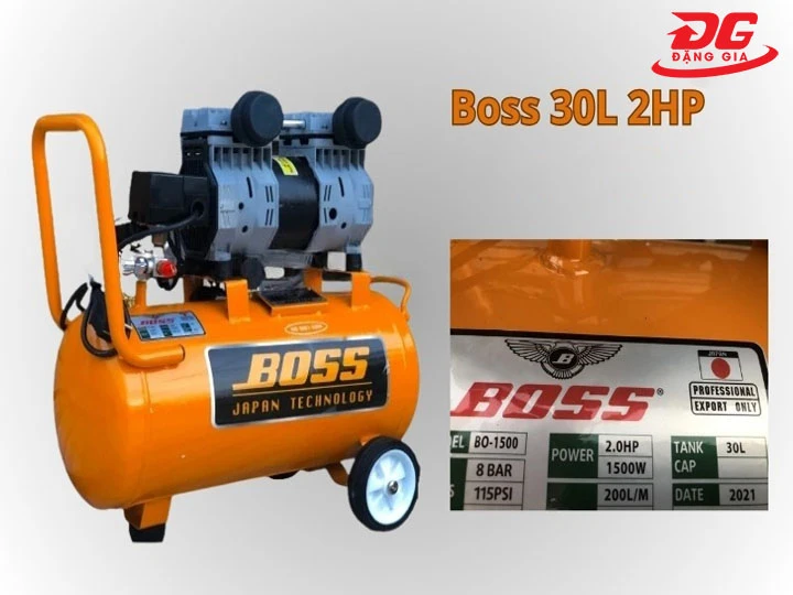 Máy nén khí Boss 30L 2HP không dầu