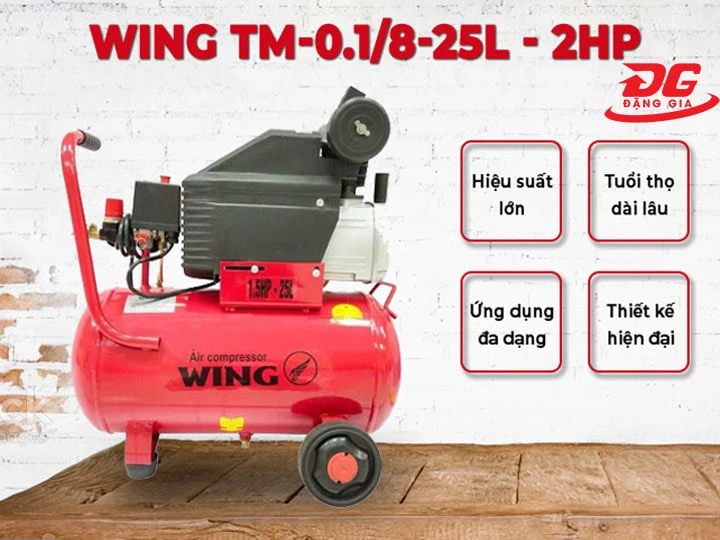 Máy nén khí đầu liền Wing TM-0.1/8 2hp