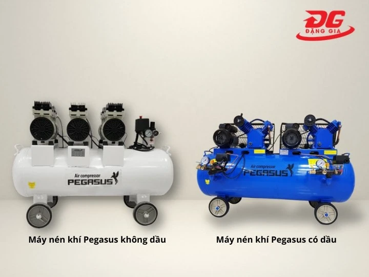 máy nén khí Pegasus không dầu và có dầu