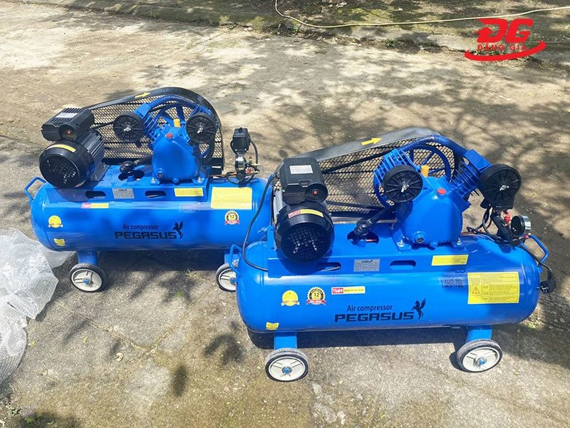 Máy bơm hơi Pegasus TM-V-0.12/8-70L màu xanh