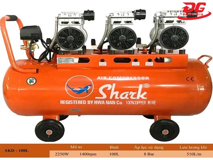 Máy khí nén SHARK không dầu SKD-100L