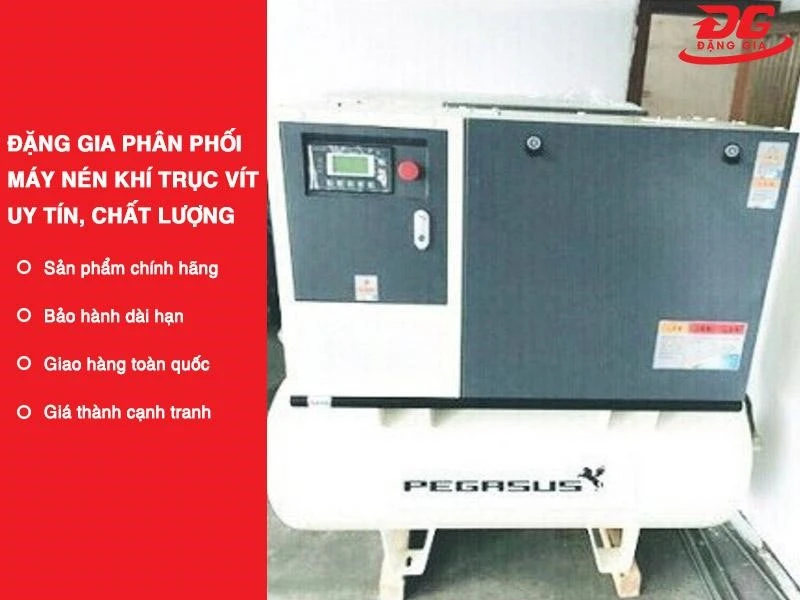 Mua máy nén khí trục vít Pegasus tại Đặng Gia yên tâm về giá cả và chất lượng
