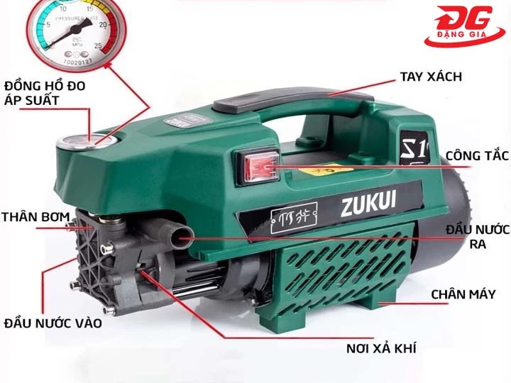 Máy bơm rửa xe giá rẻ Zukui S1