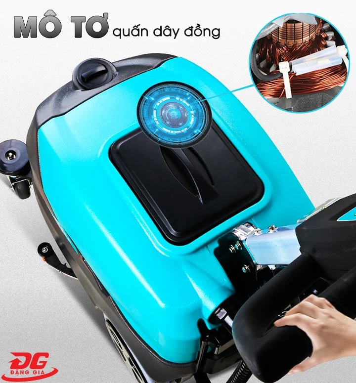 Mô tơ của máy làm bằng lõi đồng bền bỉ