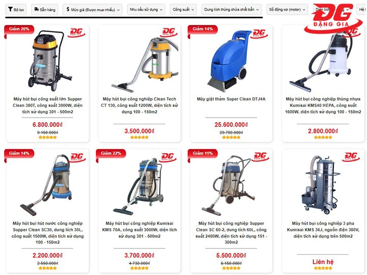 máy hút bụi công nghiệp điện máy Đặng Gia
