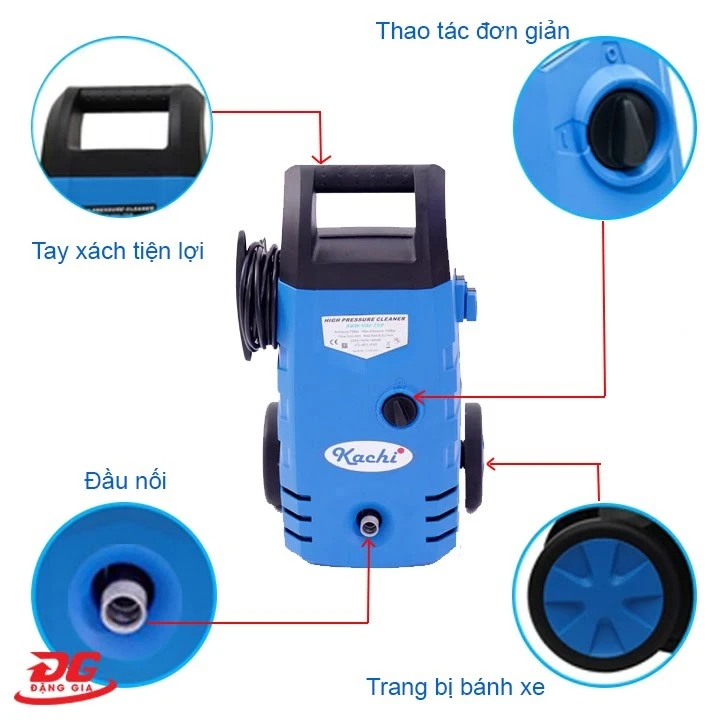 Đặc điểm nổi bật trong thiết kế của máy rửa xe Kachi MK70
