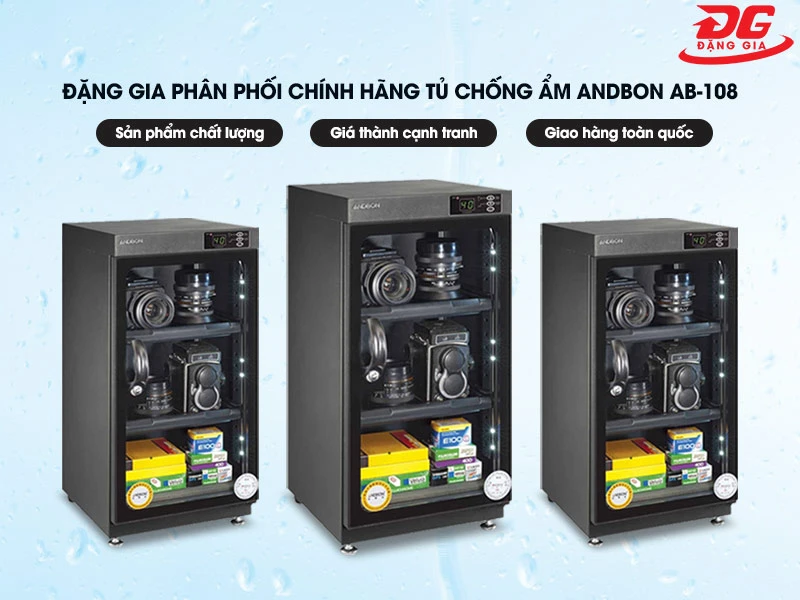 Tủ hút ẩm AB-108 chính hãng Andbon giá tốt tại Đặng Gia