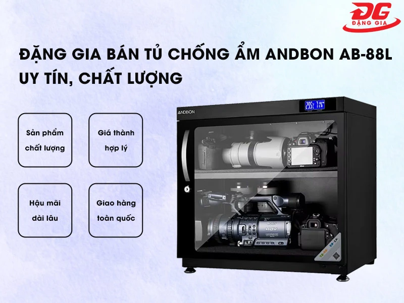 Đặng Gia bán tủ chống ẩm máy ảnh Andbon AB -88L chính hãng