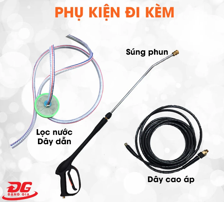 Bộ phụ kiện đi kèm máy cho khả năng hoạt động hiệu quả