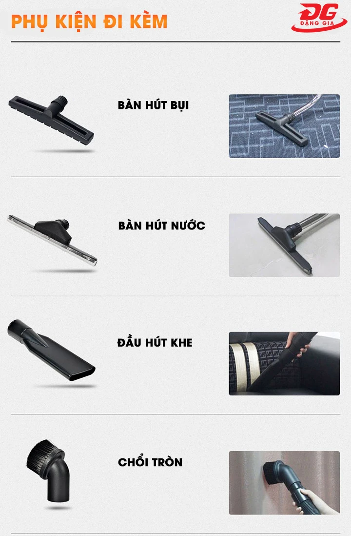 phụ kiện Máy hút bụi công suất cao Supper Clean AC803