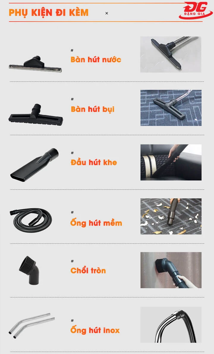 phụ kiện Máy hút bụi Kungfu Clean KF 35A