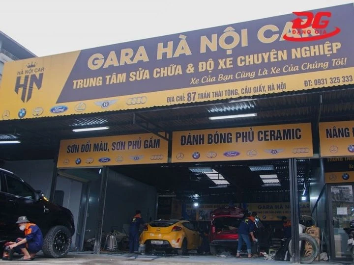 Rửa xe cầu giấy Gara Hanoicar