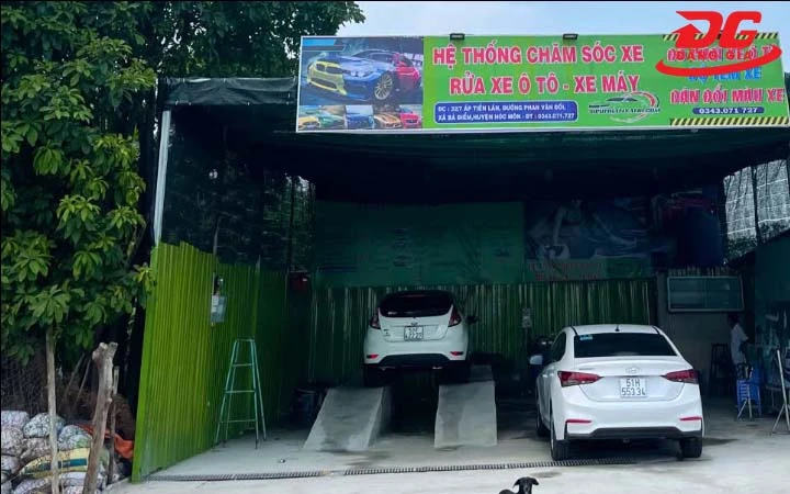 Rửa xe Siêu Nhân Xanh